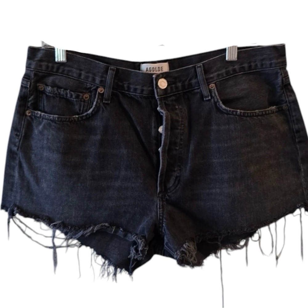 AGOLDE vintage Parker short distressed black size 31